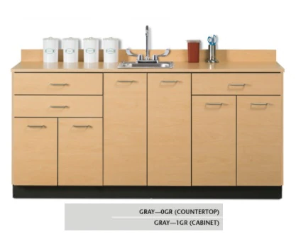 Clinton Industries Base Cabinet, 6 Drawers/3 Drawers, Gray Laminate