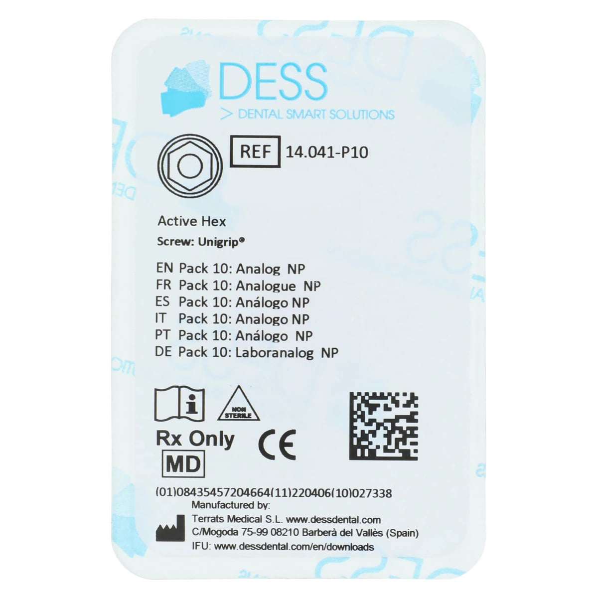 DESS Analog NP 3.5 Hex Active Anodized Purple (Fuchsia), Stone/Digital, 10/Pack