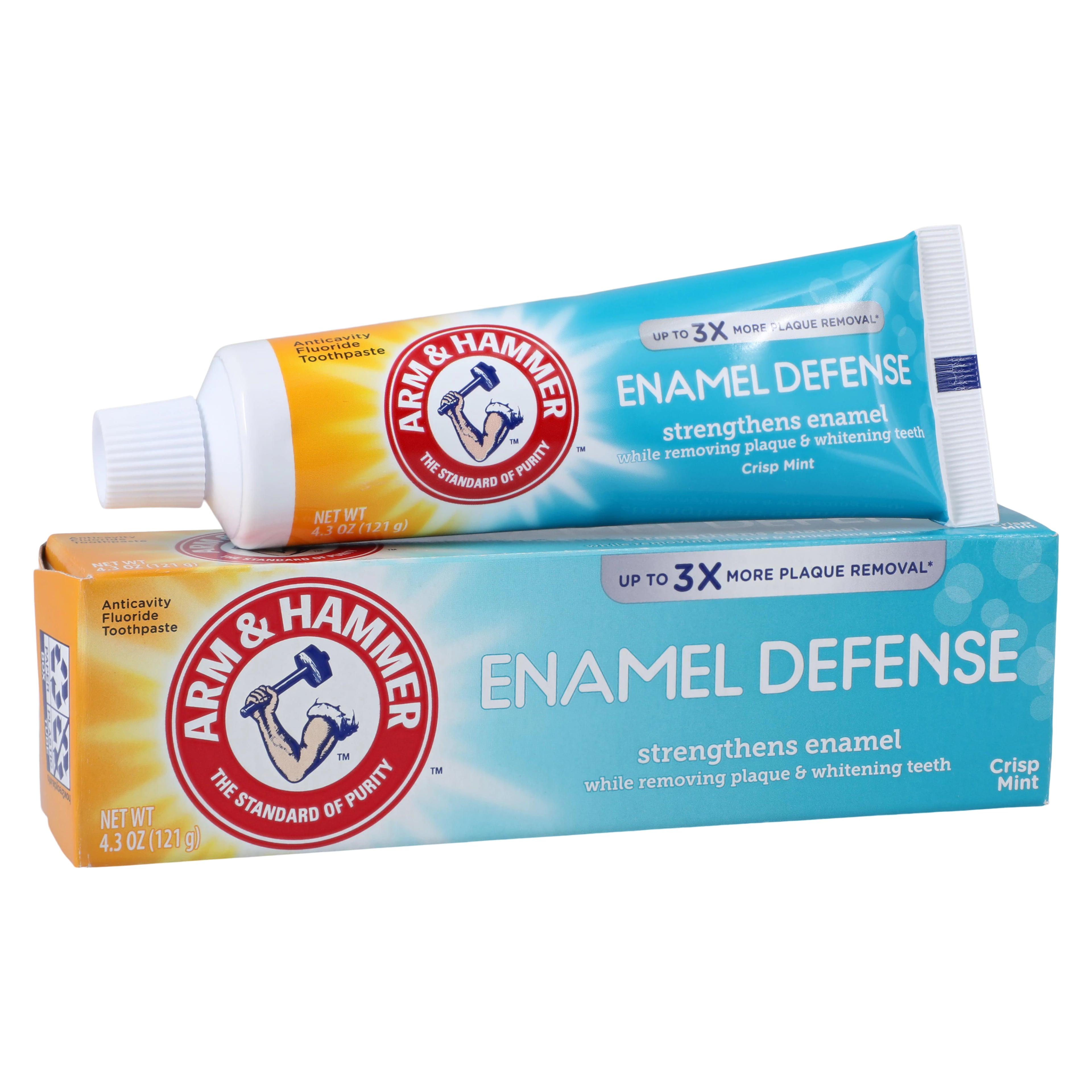 Arm & Hammer Enamel Defense Whitening Toothpaste, 2-5 Years, Crisp Mint, 4.3 oz, 12/Case