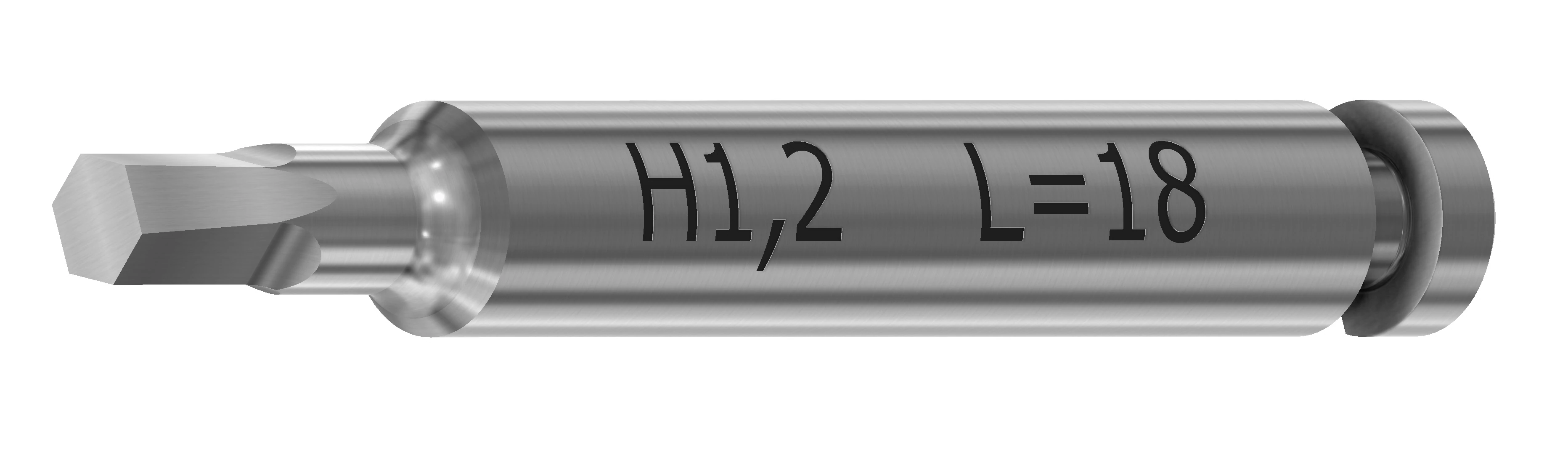 DESS Screwdriver, Conic, 18mm, Hex 1.20mm, Stainless Steel, Each