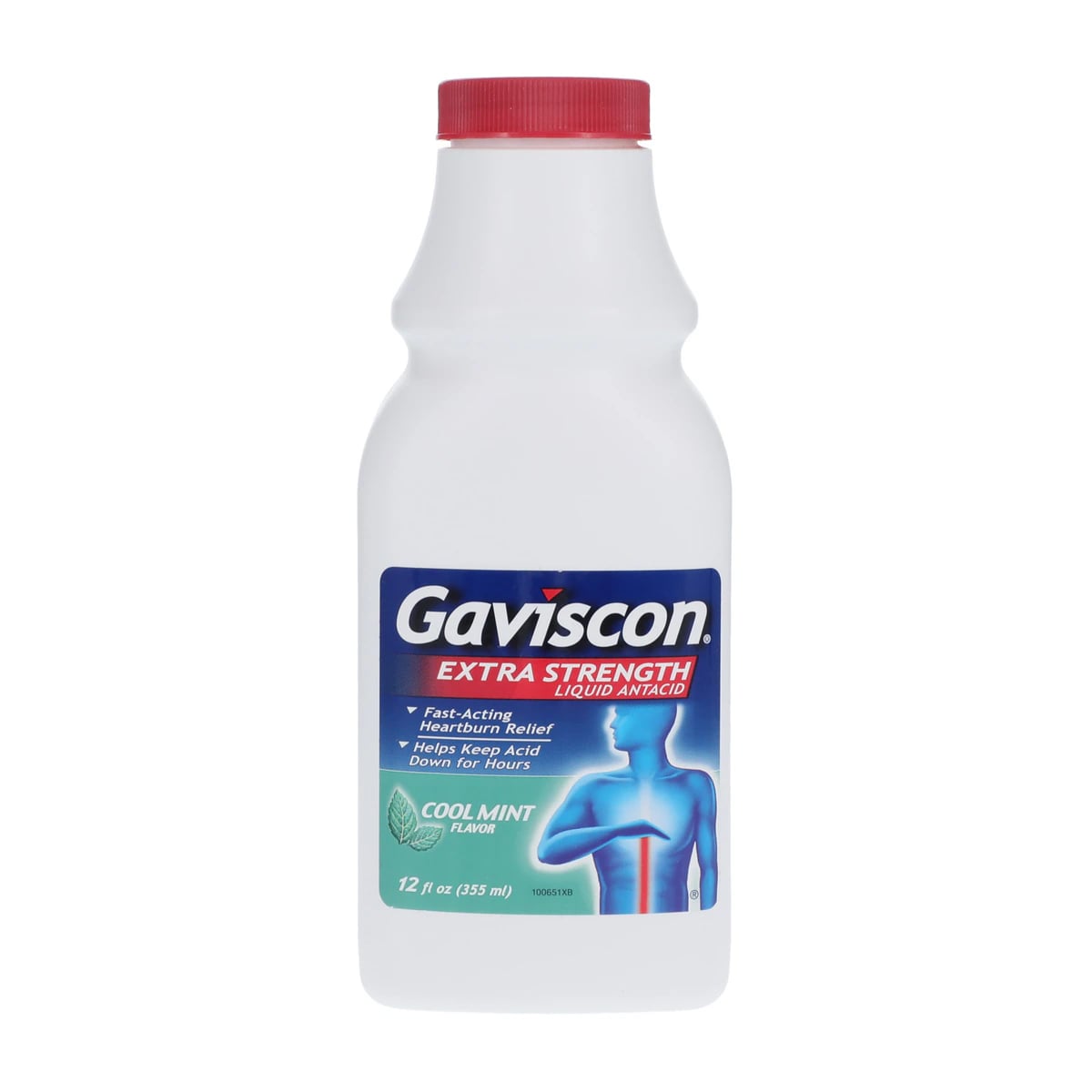 Gaviscon X-Strength Liquid Antacid, Mint Flavor, 12 oz/Bottle