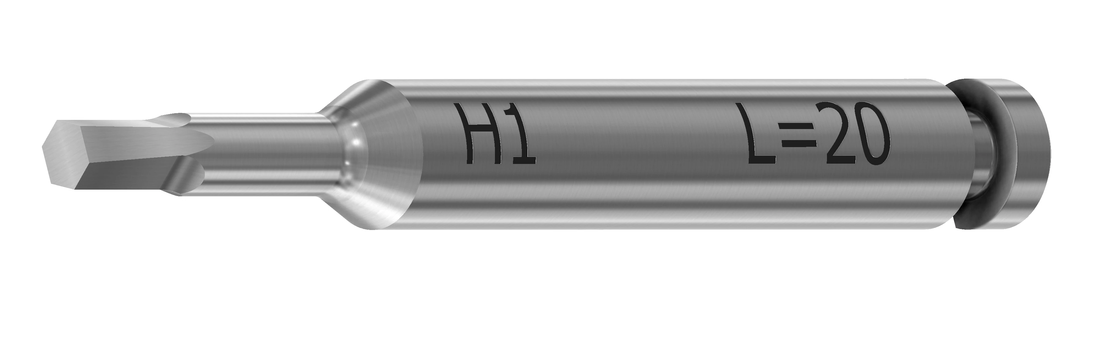 DESS Screwdriver, Latch Style, 20mm, Hex 1.00mm, Stainless Steel, Each