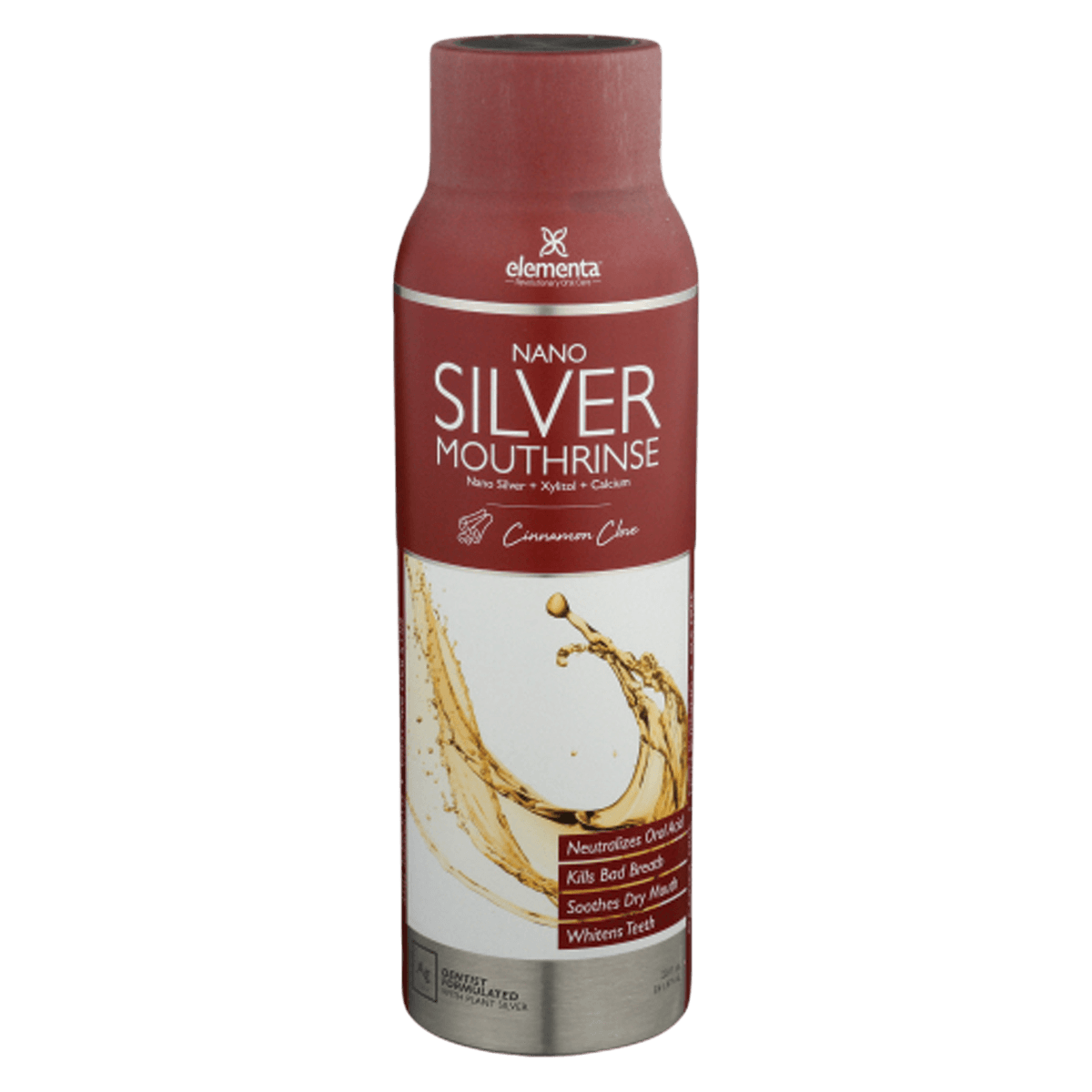 Elementa Silver Mouth Rinse, Nano Silver Oral Care, Cinnamon Clove, Fluoride Free, Alcohol Free, 20 oz, 01KT893216JJGQFTYED8GE5N7M