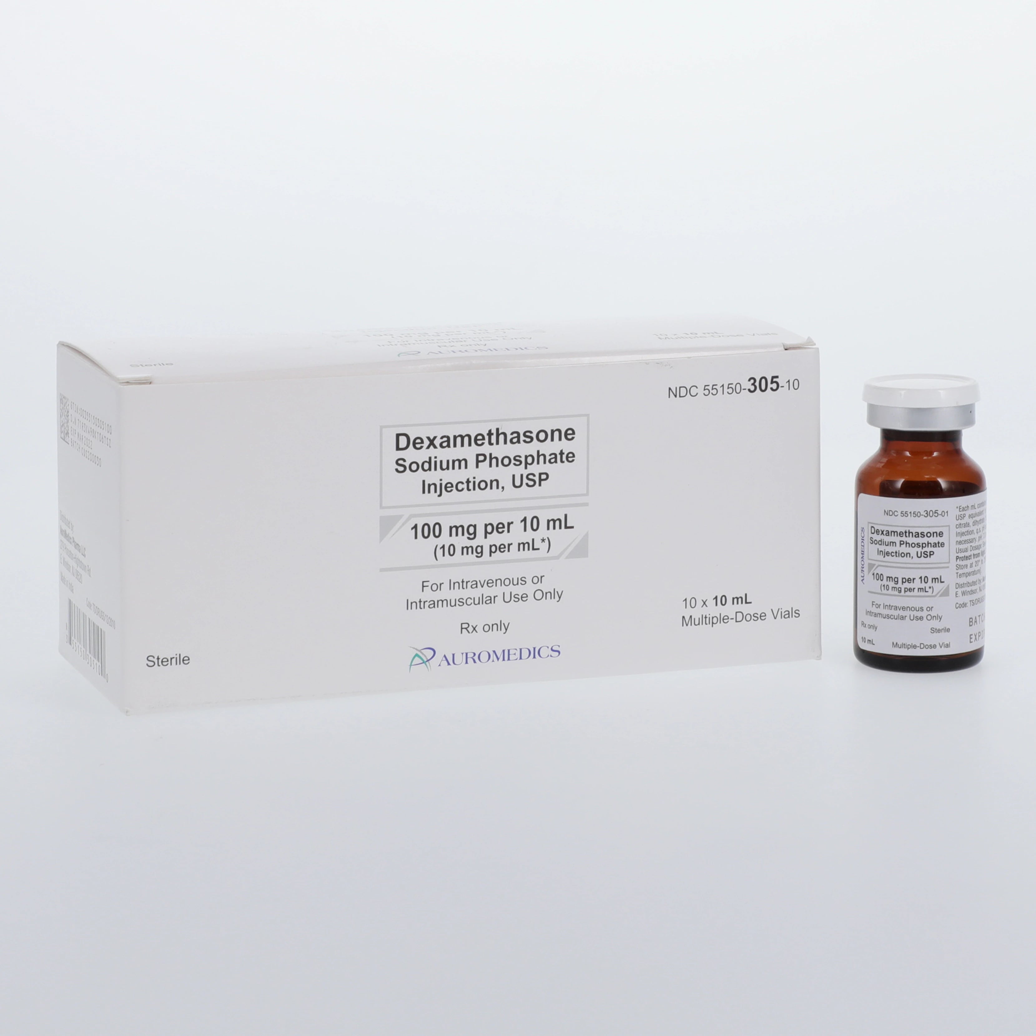 Dexamethasone Sodium Phosphate Injection 10mg/mL, MDV, 10mL Vial, 10/Package