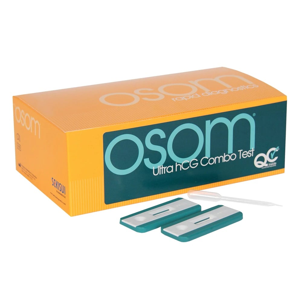 OSOM Ultra hCG Combo Test Kit, 25 Tests per Box, 20 Boxes per Case