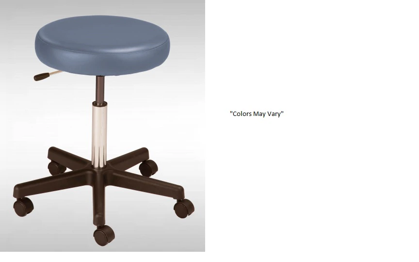 Med Technology Industries Pneumatic Exam Stool, No Back, Slate, 300 lb Capacity