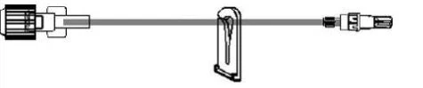 ICU Medical Extension Set, 36" Small Bore, Rotating Luer, with Clamp, Priming Volume 0.29 mL, 50/Case
