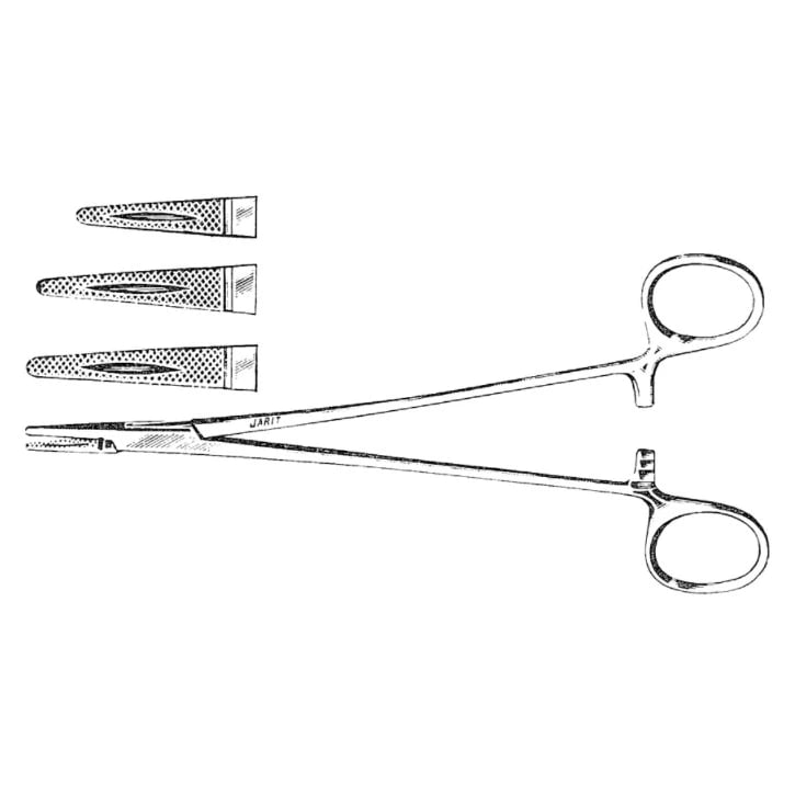Jarit Crile-Wood Needle Holder, Carb-Bite, 7" Stainless Steel