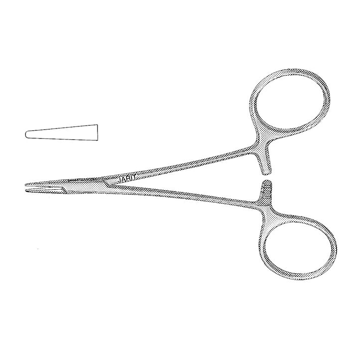 Jarit Carb-Bite Webster Needle Holder, 4-5/8" Stainless Steel