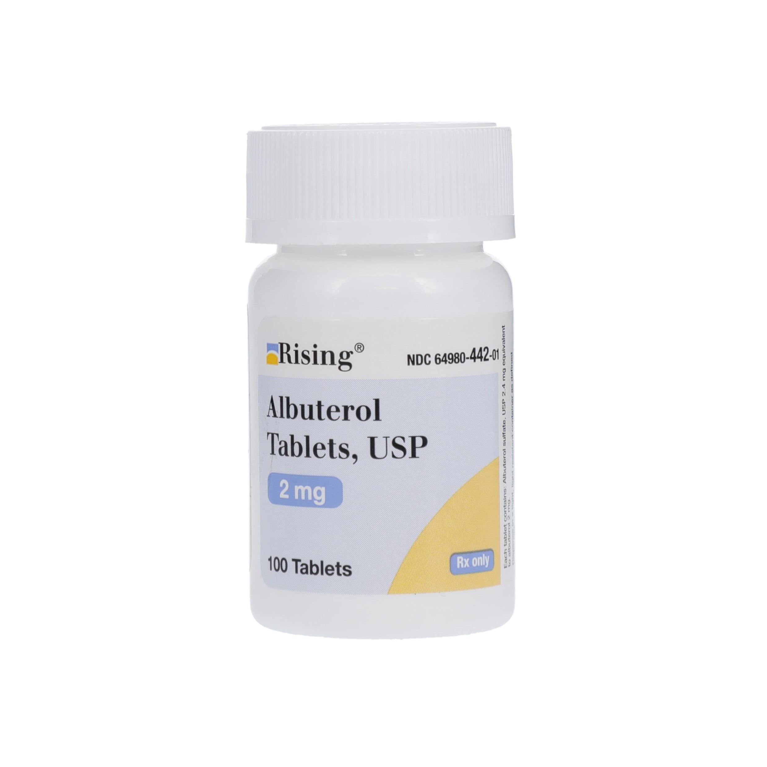 Albuterol Sulfate Tablets, 2mg, 100/Bottle, Rising Pharmaceuticals