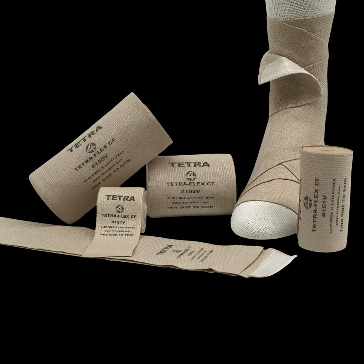 Tetra-Flex Elastic Bandage, 4" x 5.5 yd, Sterile, 10/Box