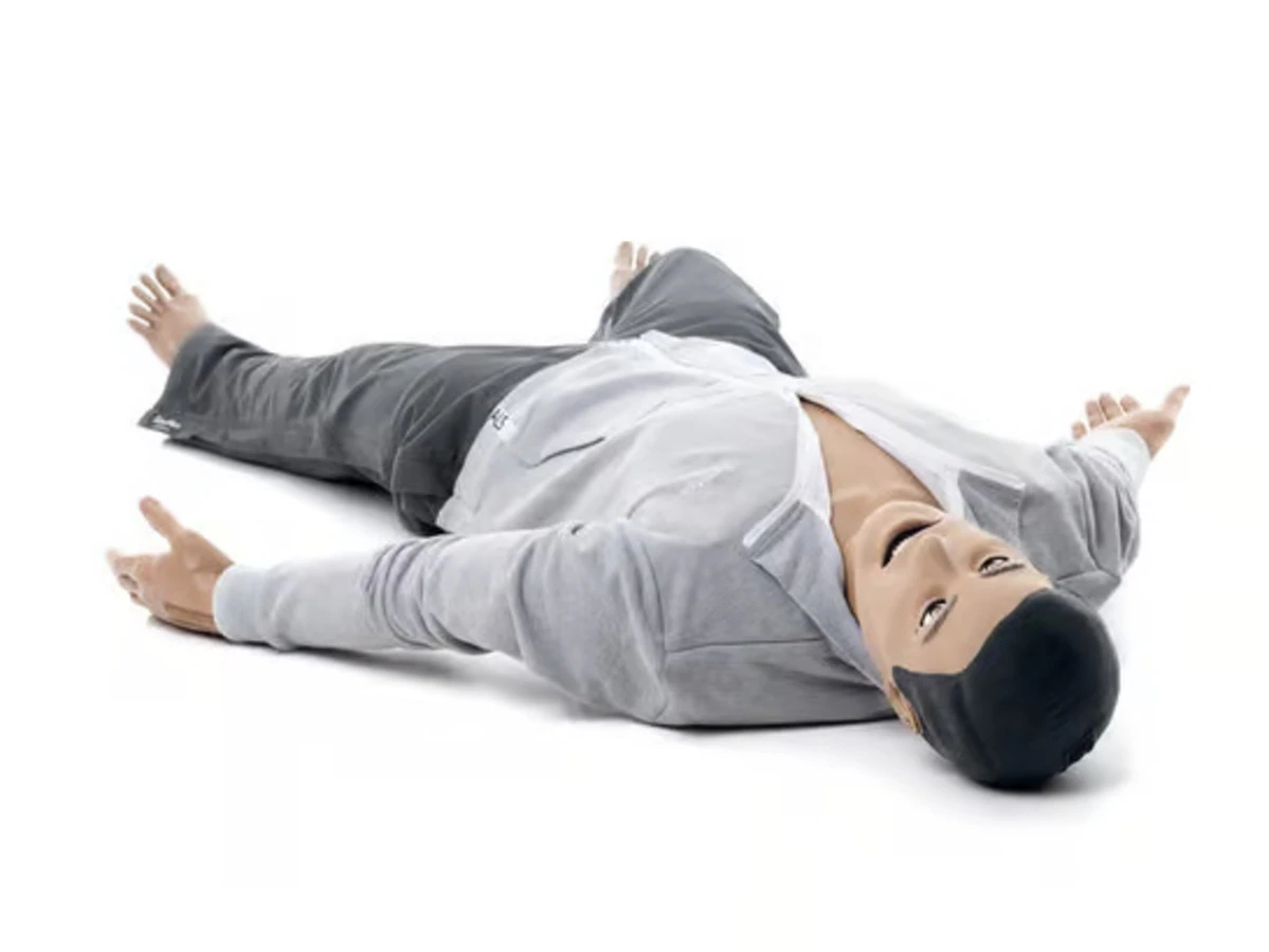 Laerdal SimMan ALS Full Body Emergency Training Manikin with ShockLink, SimPad PLUS LinkBox, and Accessories