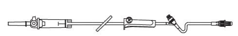 Baxter Solution Set, 10 Drops/mL, 42" Duo-Vent Spike, CLEARLINK Luer Activated Valve, Straight Standard Bore Tubing, 48/Case