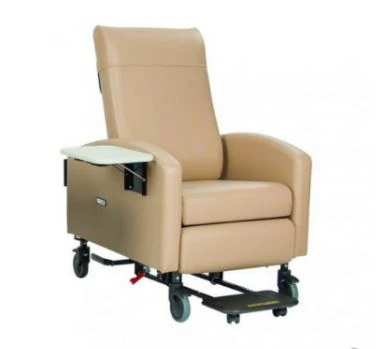 Winco Vero Premium Series Transport Recliner, Powder Coated, 350 lb Capacity, Taupe