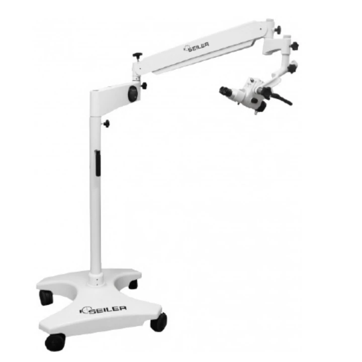 Seiler Alpha Air 3 ENT Microscope, Inclinable Floor Mount, 250mm Objective Lens, 0-220 Degree Inclination