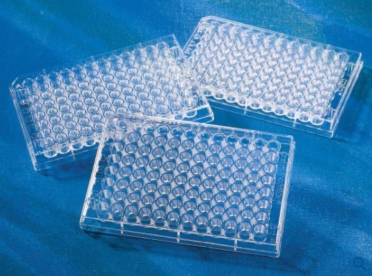 Corning EIA/RIA 96-Well Round Bottom Microplate, Polystyrene, 330 µL, Clear, Non-Sterile, Not Treated, No Lid, 100/Case