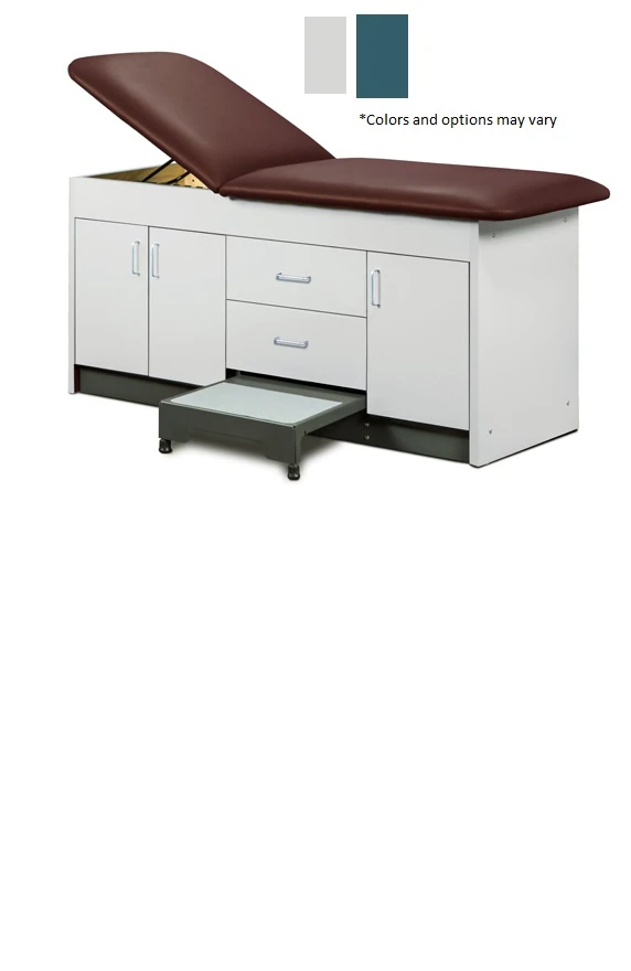 Clinton Industries StepUp Treatment Table, Slate Blue/Gray, 400 lb Capacity
