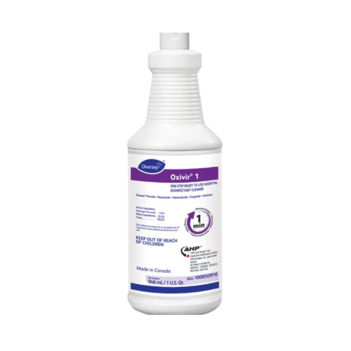 Oxivir 1 RTU Surface Disinfectant Cleaner Spray, 32 oz (946 mL) Bottle, 100850916