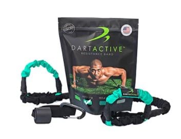 DartActive Resistance Band Door Anchor, Medium, Aqua/Black, 9-87 lb Resistance