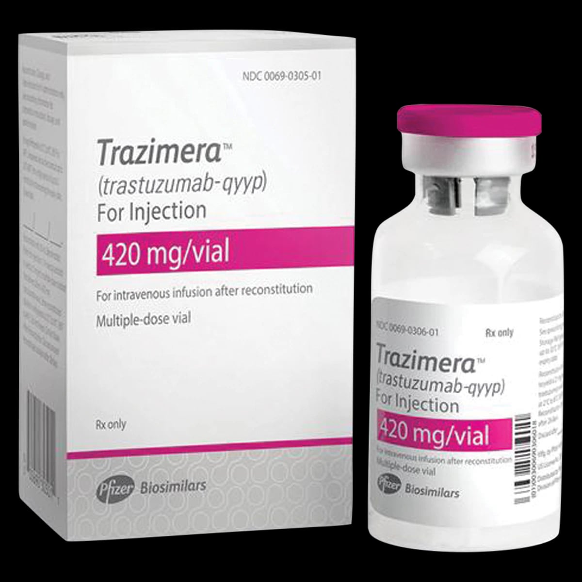 Trazimera (trastuzumab-qyyp) Injection, 150 mg Single-Dose Vial, Powder for Reconstitution, 15 mL