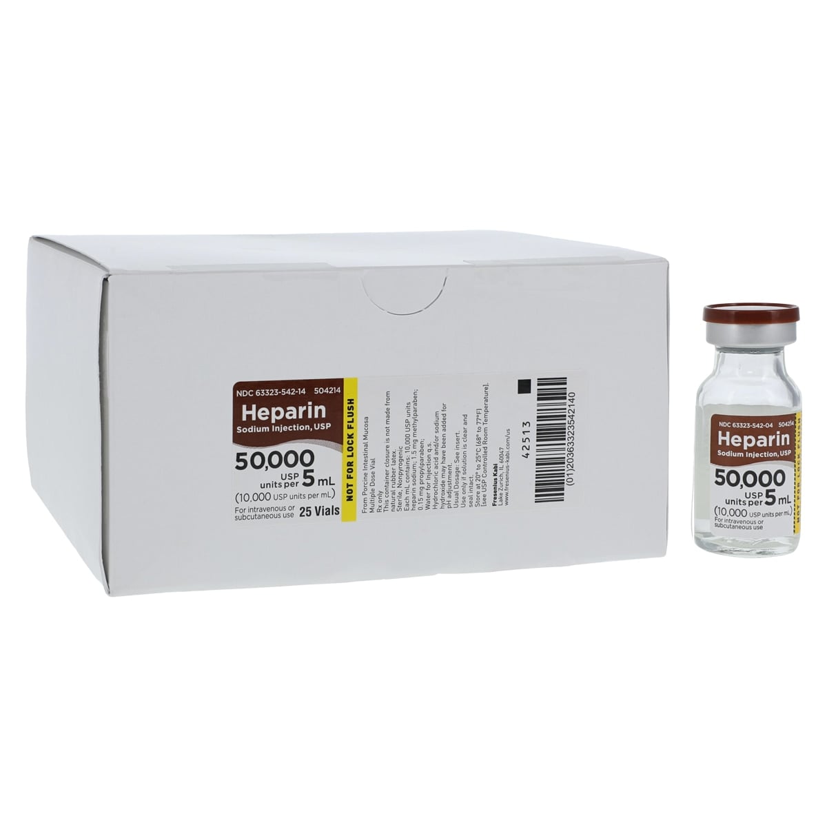 Heparin Sodium Injection (Pork), 10,000 U/mL, MDV 5mL, 25/Package, 01KT0J08035Y5GY0PZQNKGQMWV