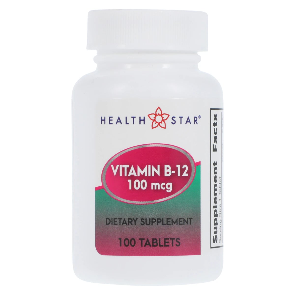 Geri-Care Vitamin B-12 Tablets, 100 mcg, 100/Bottle