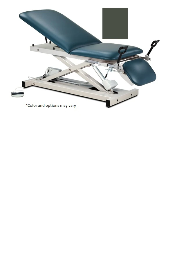 Clinton Industries Exam Table, Open Base, Gunmetal, 500 lbs Capacity