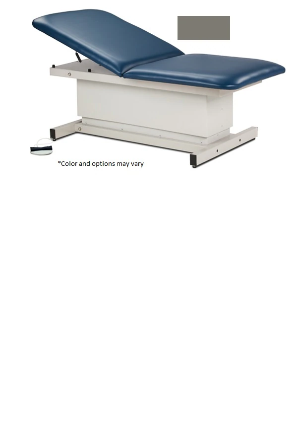 Clinton Industries Power Shrouded Adjustable Back Treatment Table, Warm Gray, 600 lb Capacity