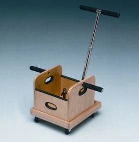 Bailey Manufacturing Weighted Mobile Cart with T-Handle, Natural Oak, 01KT0J08ZYR16F230G9CA1EPMX