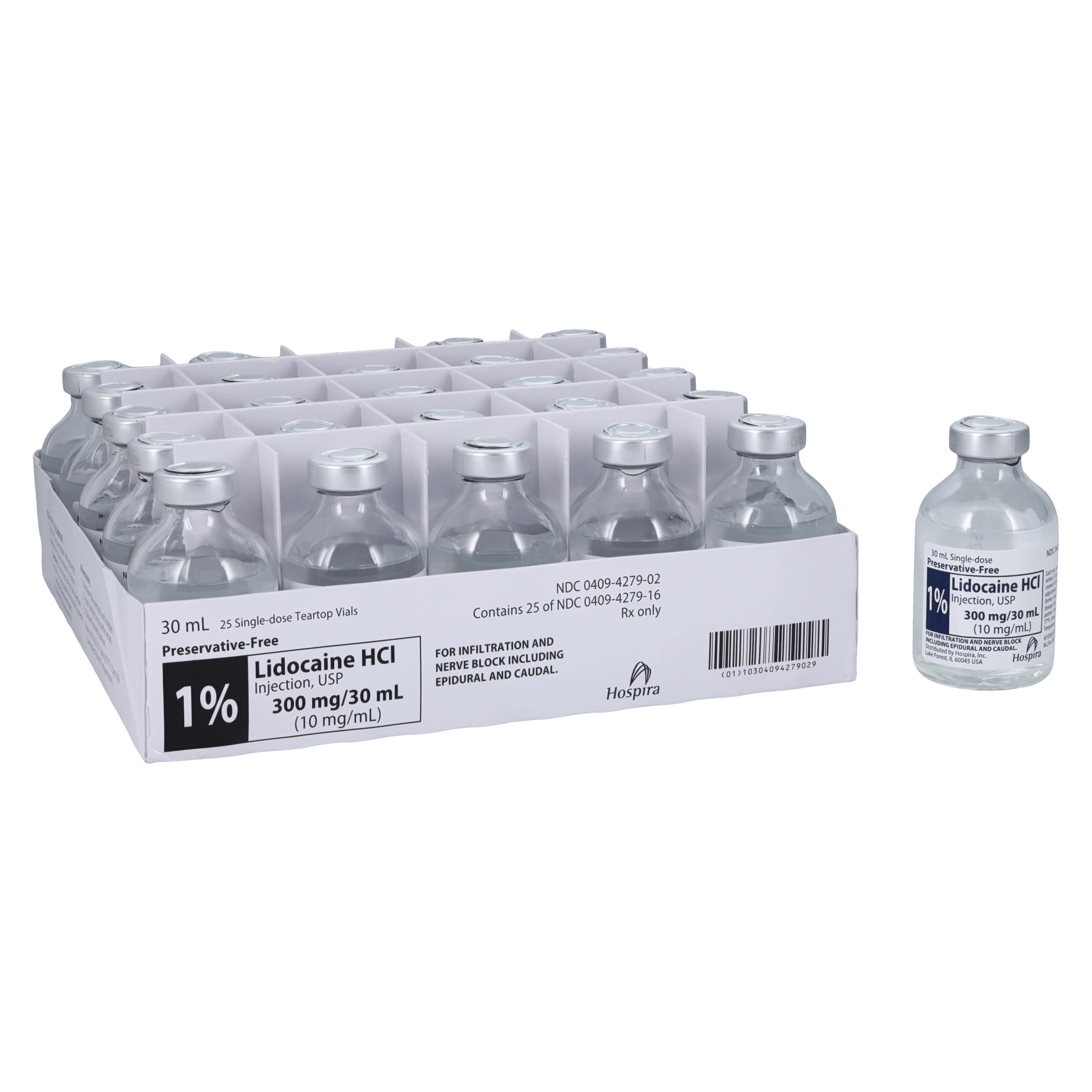 Lidocaine HCl Injection 1% Preservative Free SDV 30mL (25/Package)