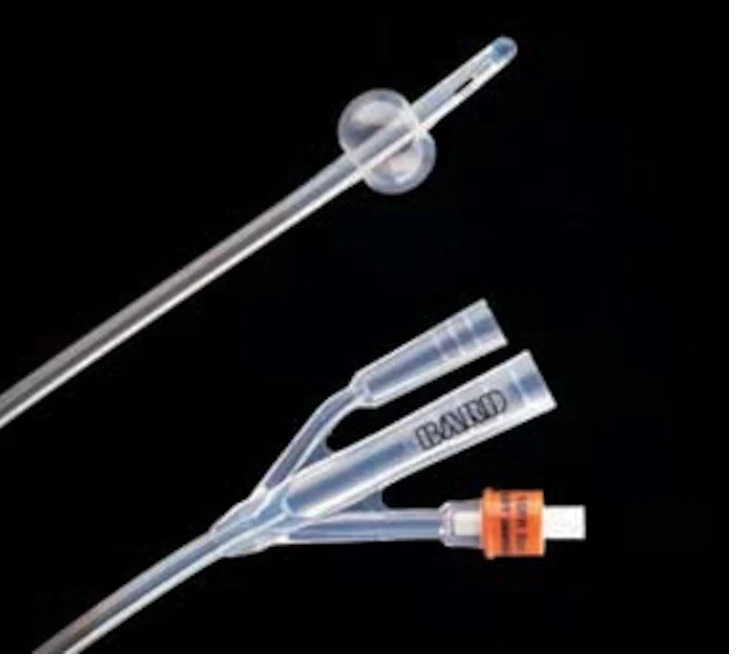 Bard Lubri-Sil I.C. 2-Way Foley Catheter, Silicone, 18 Fr, 30 cc Balloon