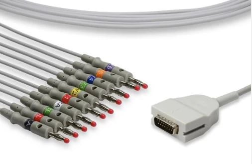 EKG Cable, 10-Lead, Banana End Connector, Each
