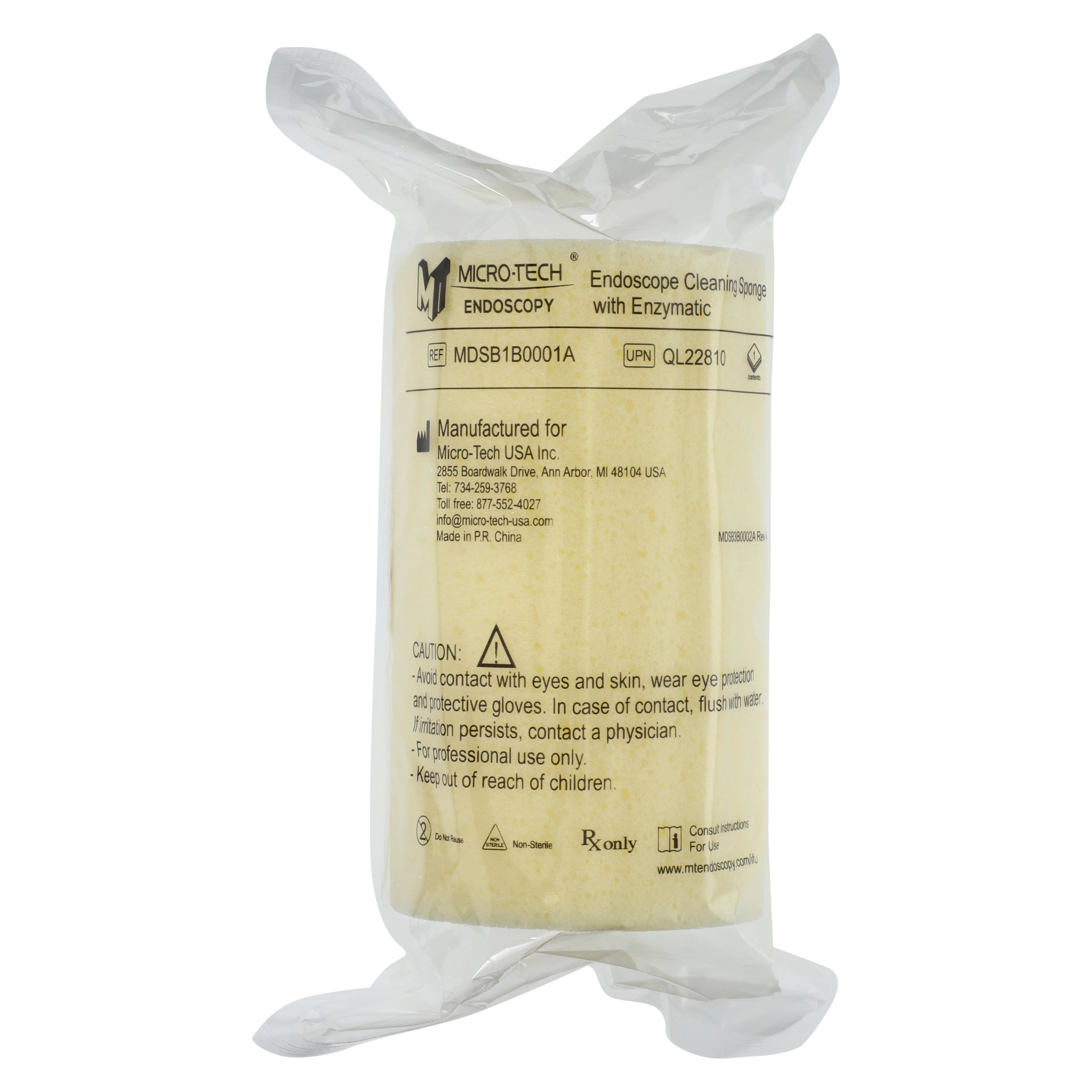 Micro-Tech Endoscopy Cleaning Sponge, Single-Use, 50/Box