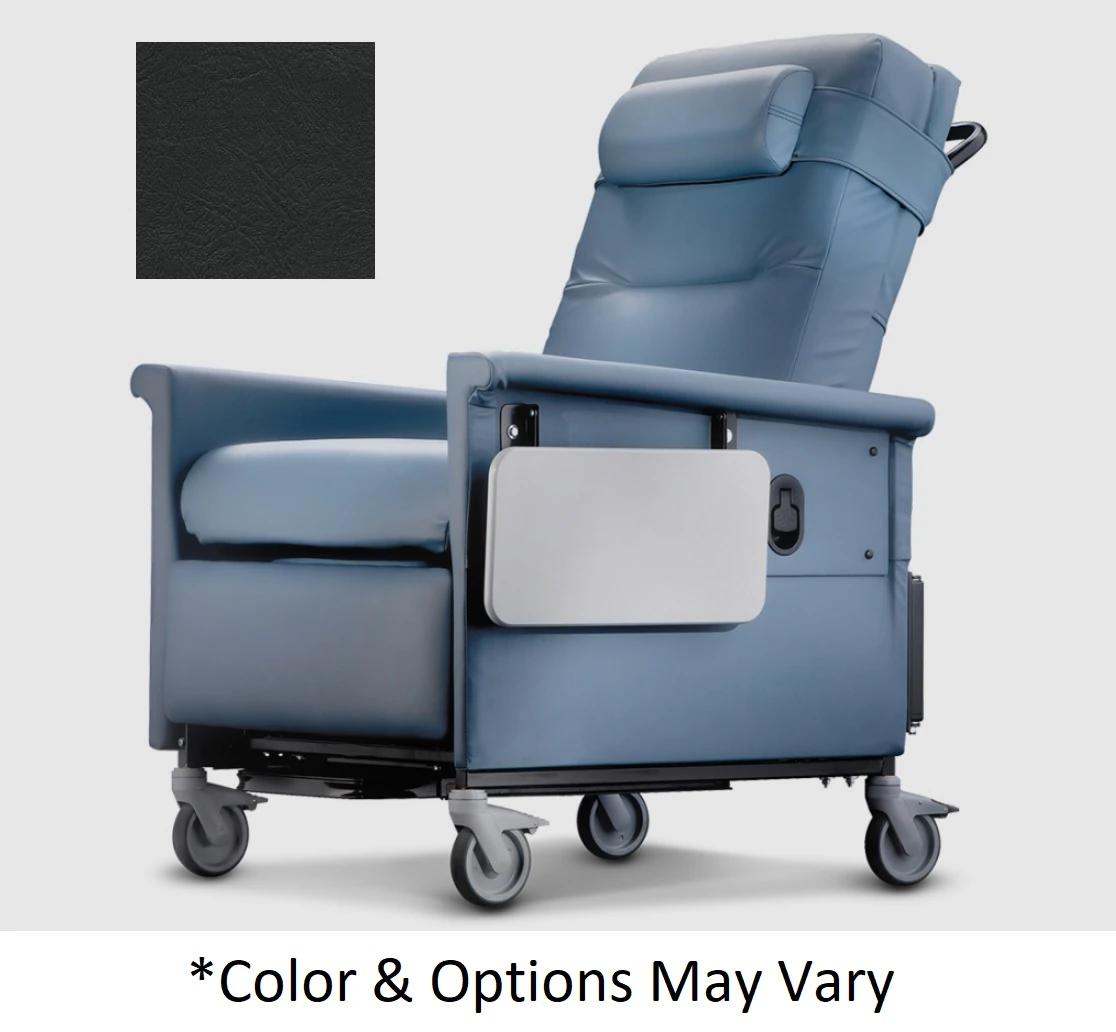 Champion Manual Recliner with Fixed Arm and Trendelenburg, 500 lb Capacity, Black