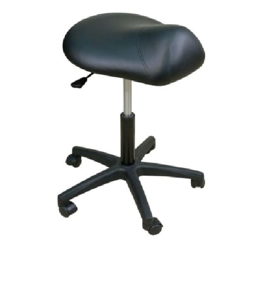 Oakworks Premium Saddle Seat Stool, Coal
