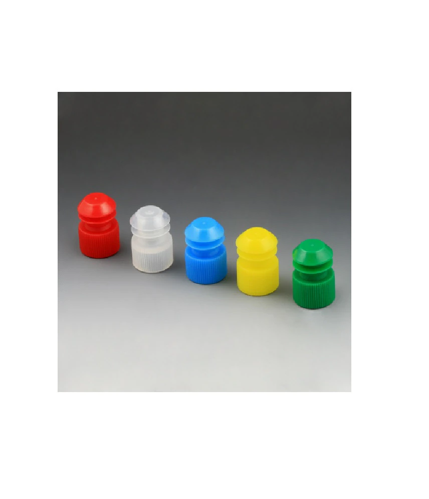 Globe Scientific Flange Plug Cap, Polyethylene, White, 16mm, 1000/Bag