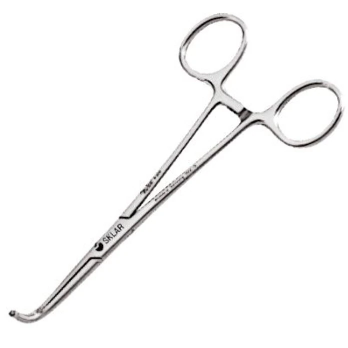 Sklar Instruments Mixter Clamp Forceps, 90 Degree Right Angle, 12" Stainless Steel, Non-Sterile, Each