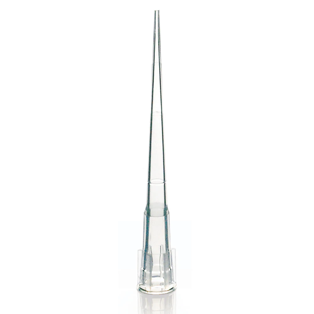 Globe Scientific Pipette Tip, 0.1-10 µL, Graduated, Extended Length (45 mm), Low Retention, Sterile, Natural, 1000/Bag