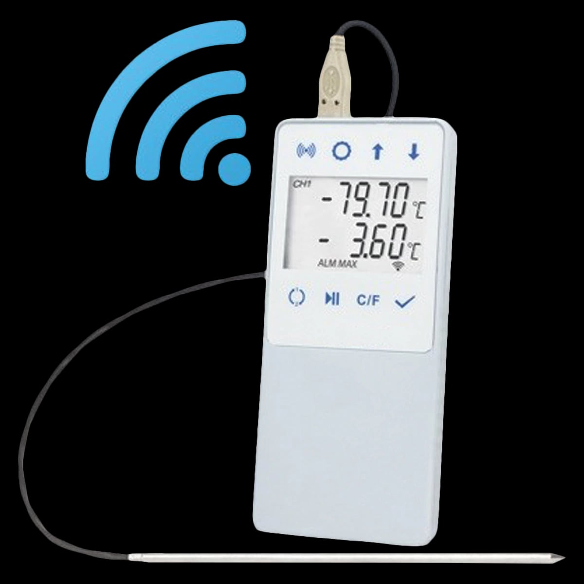 American Biotech Supply WiFi Digital Data Logger for Ultra-Low Temperature Freezers