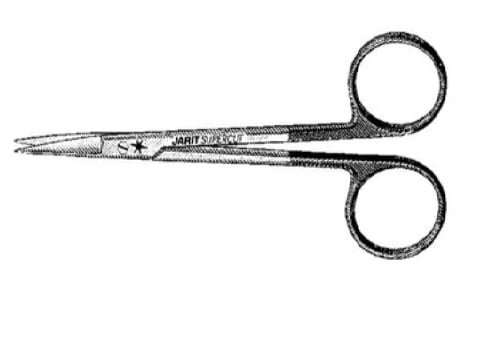 Jarit SuperCut Iris Scissors, Curved, 4-5/8" (11.7 cm), Each