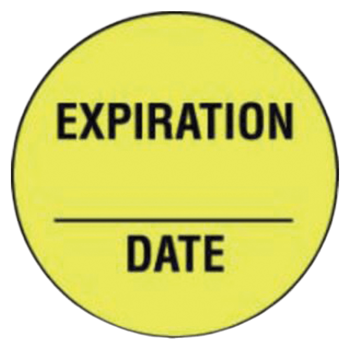 Label Lab Expiration Date Labels, Yellow, 3/4" Circle, 1 Roll