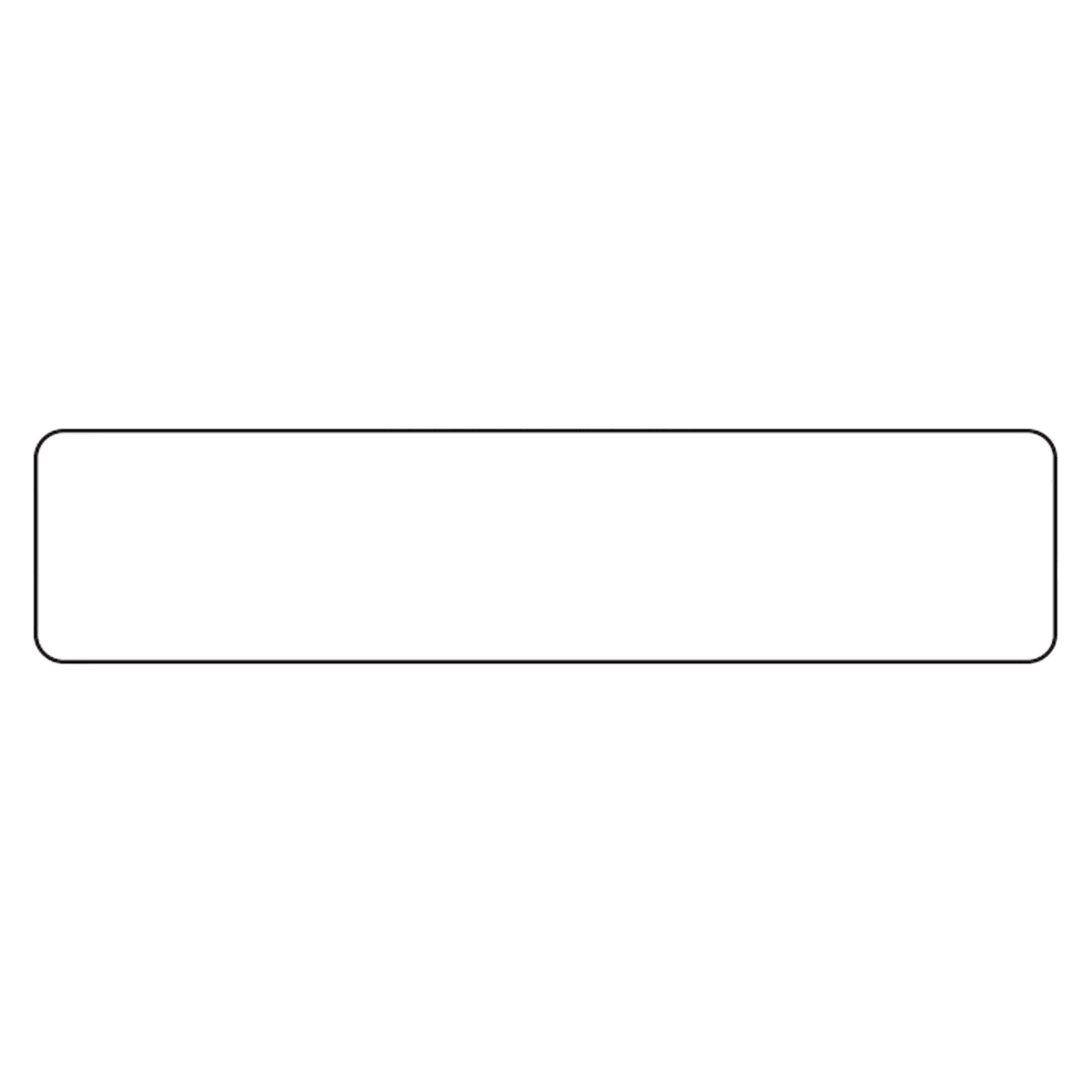 Shamrock Scientific Label Blank Strip, White, 1/2" x 2", 1" Core, 1000/Roll