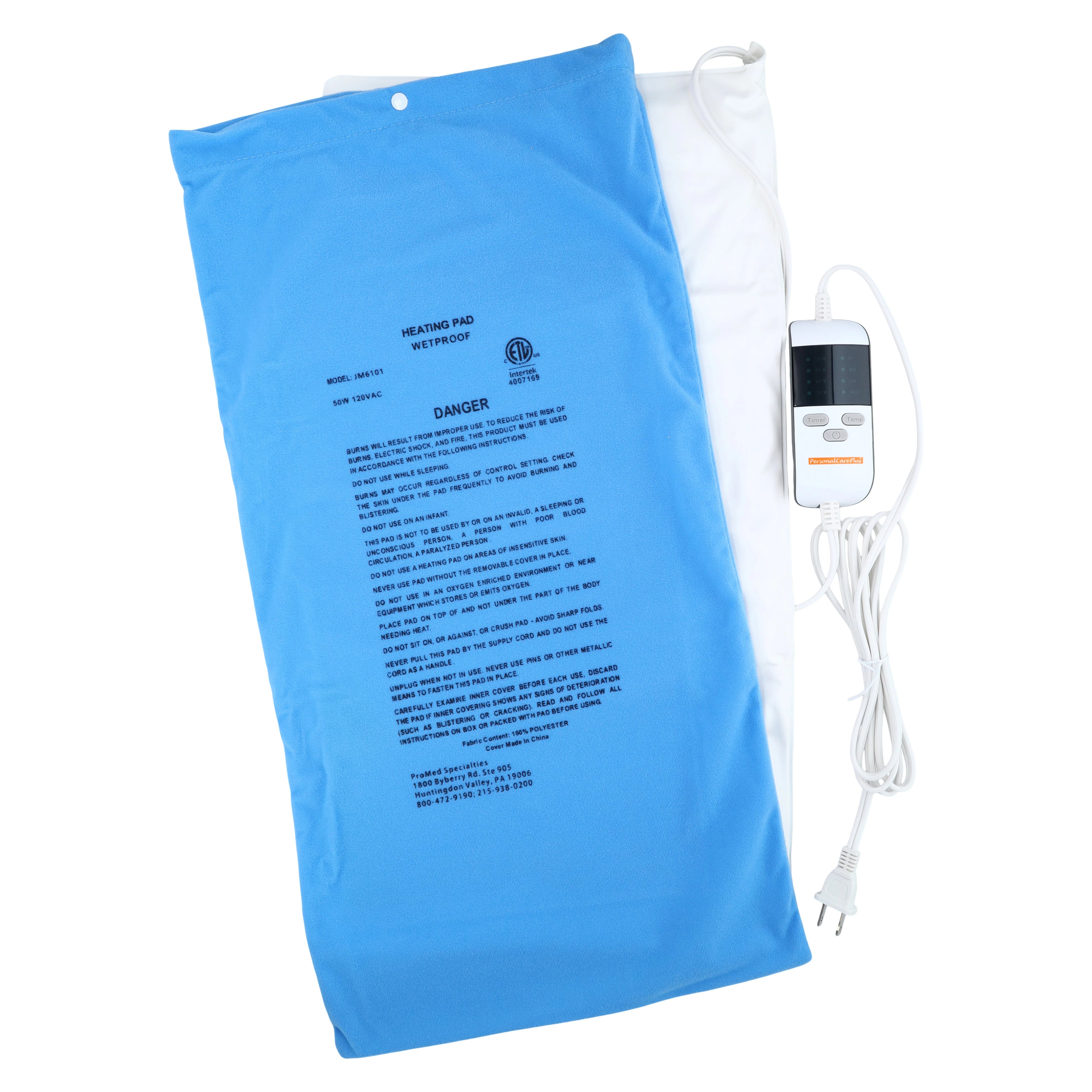 ProMed Specialties King Size Moist/Dry Heating Pad, 12" x 24"