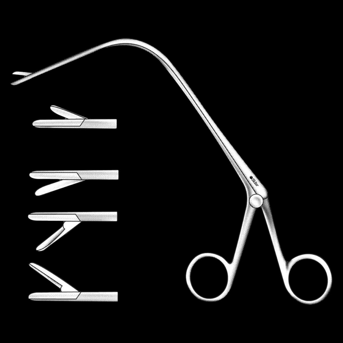 Jurasz Laryngeal Polyp Forceps, 9" Stainless Steel, Non-Sterile, Each