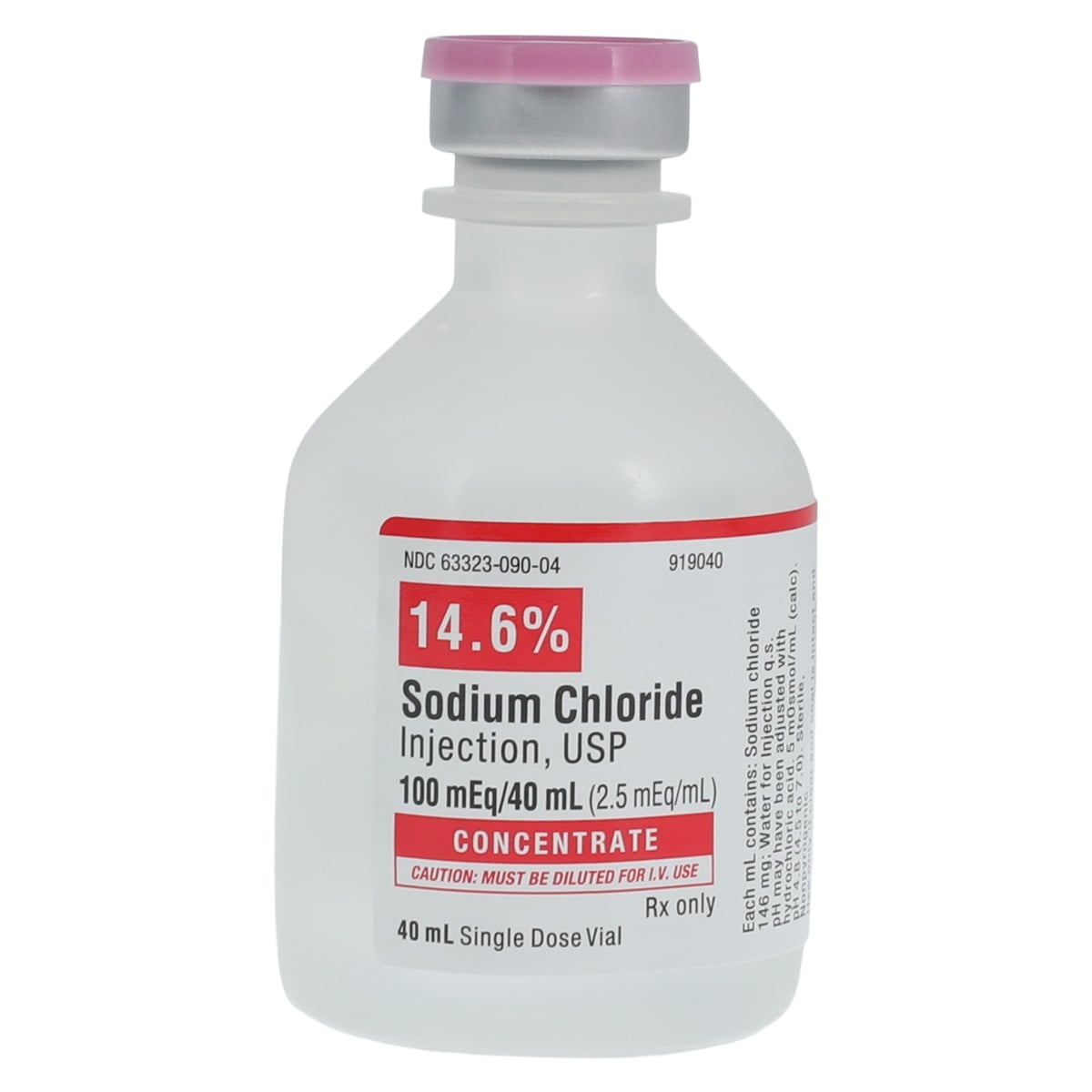 Sodium Chloride 14.6% Injection SDV, 50mL/Vial, 25/Package