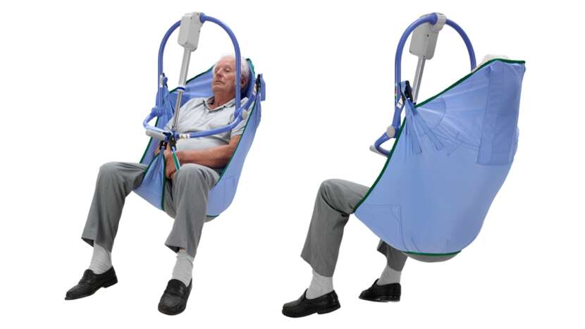 ArjoHuntleigh Padded General Purpose Lift Sling, 4-Point Clip, Large, 600 lb Capacity, Polyester