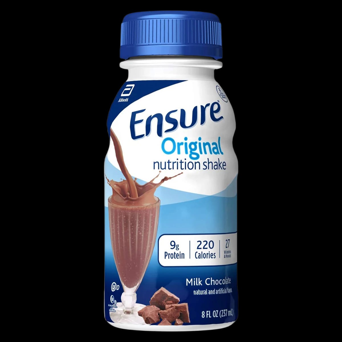 Ensure Nutrition Shake, Chocolate, 8 oz Bottles, 24/Case