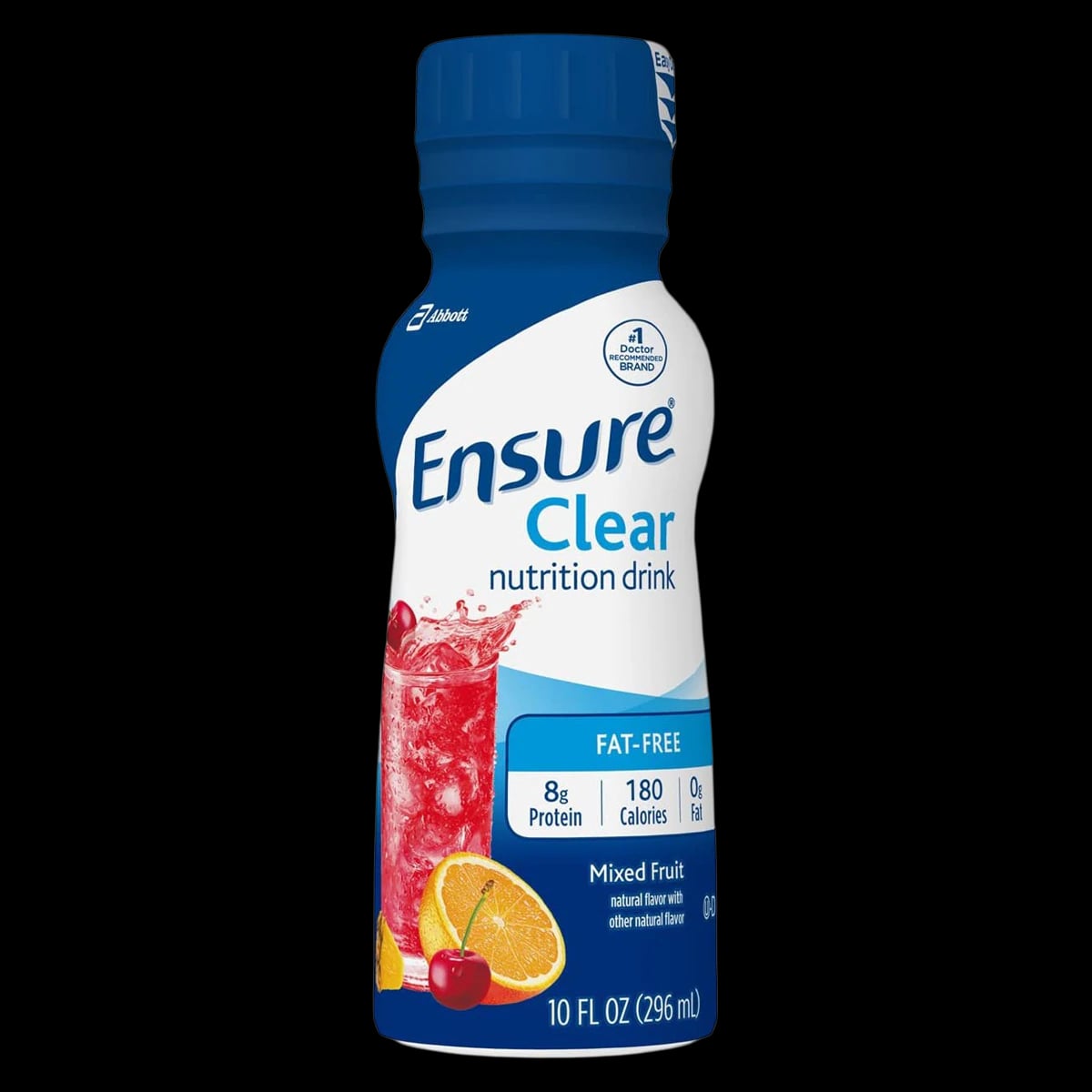 Ensure Clear Nutrition Drink, Mixed Berry, 10 oz Bottle, 12/Case