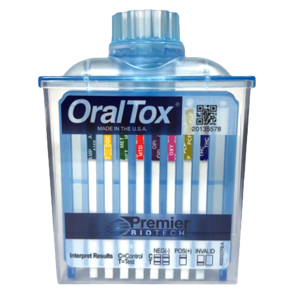 Premier Biotech DOA Oral Fluid Drug Test, 5-Panel, 25/Box