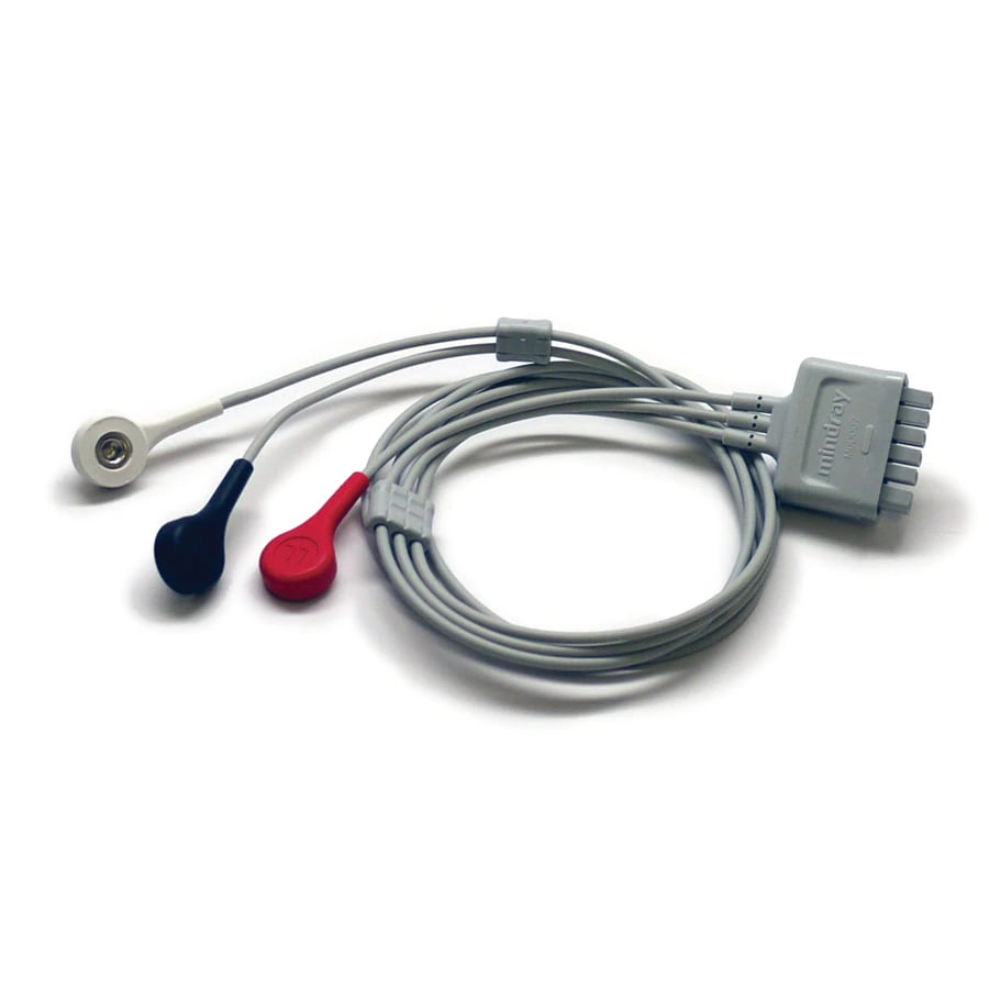 Mindray ECG Patient Cable, 3-Lead Snap, 24"